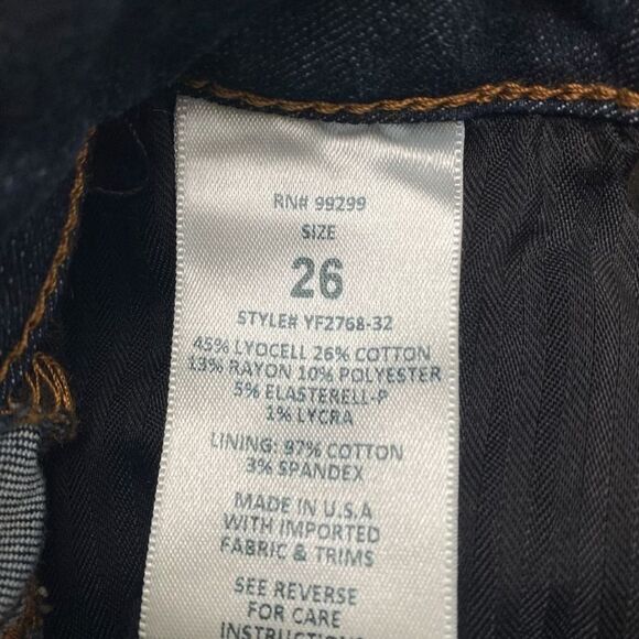 Anthropologie Level 99 womens flare jeans sz 26 mid rise dark wash soft stretch - Picture 12 of 12